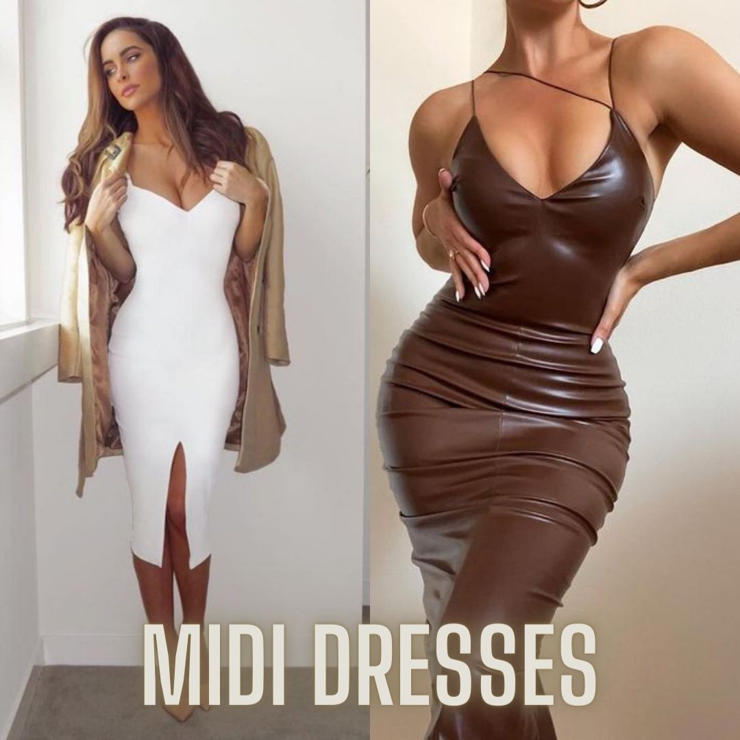 Midi Dress  Women's Knee Length Dresses – IRHAZ