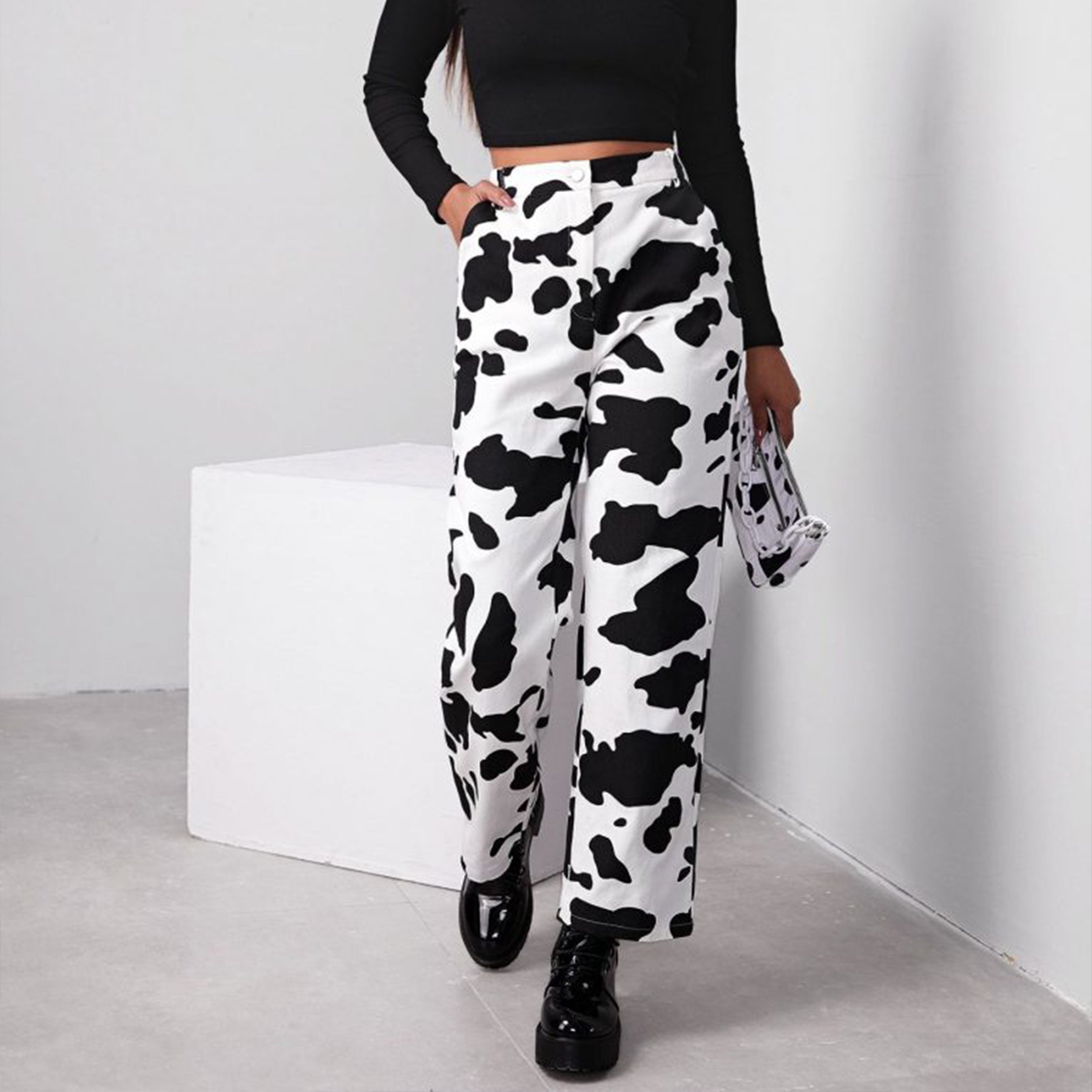 Cow Print Pants