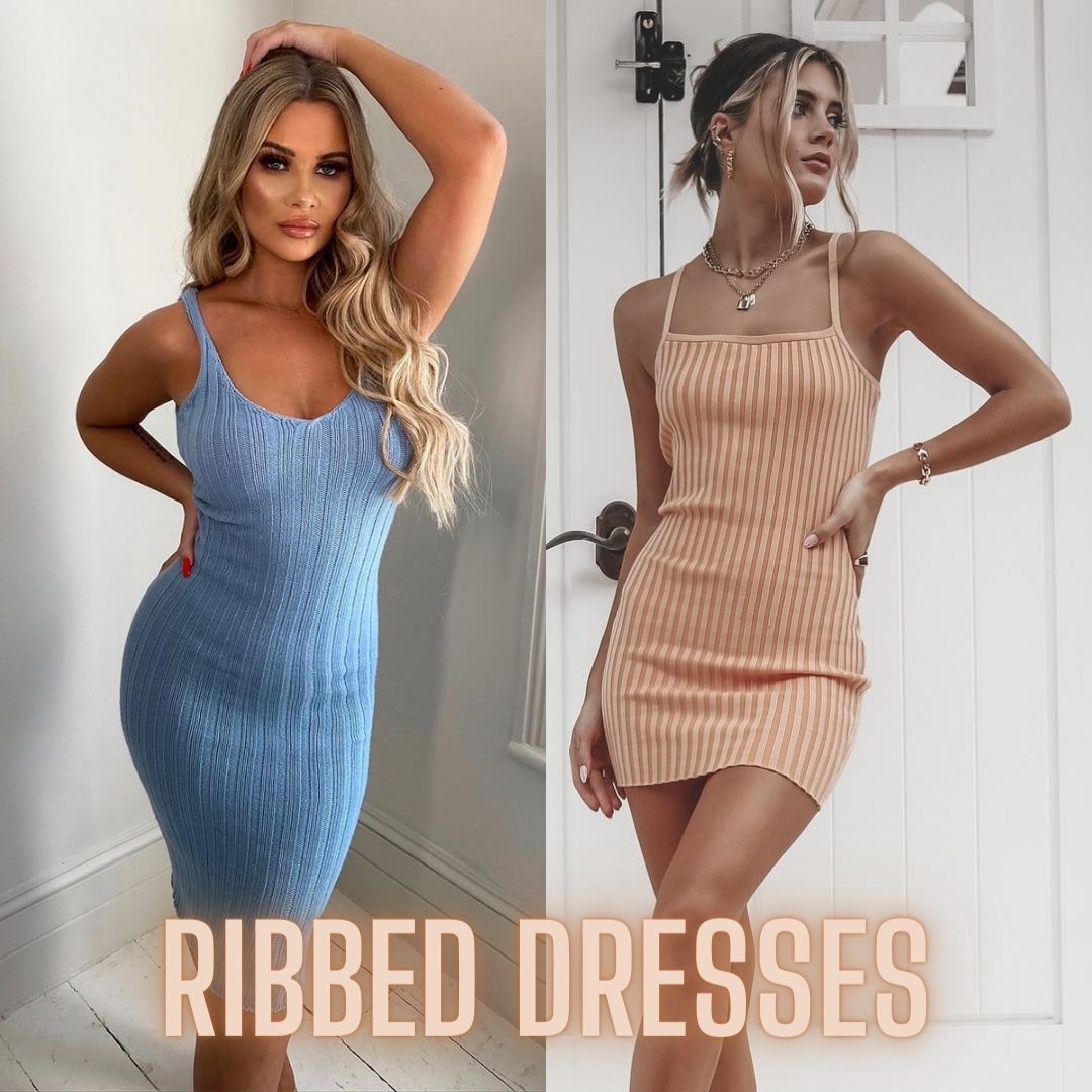 women's ribbed and knitted dresses