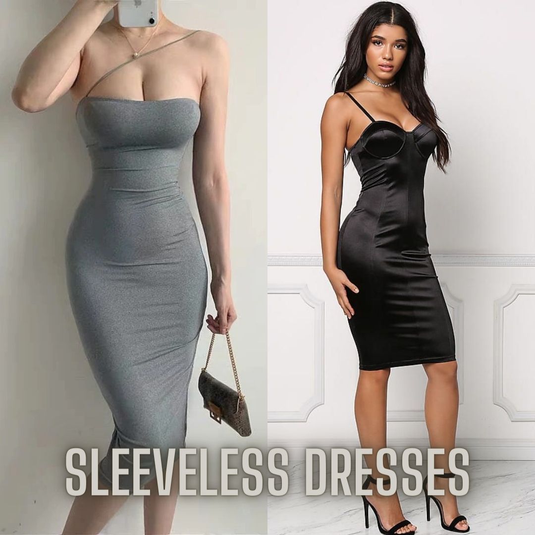 sleeveless and bandeau dresses for women