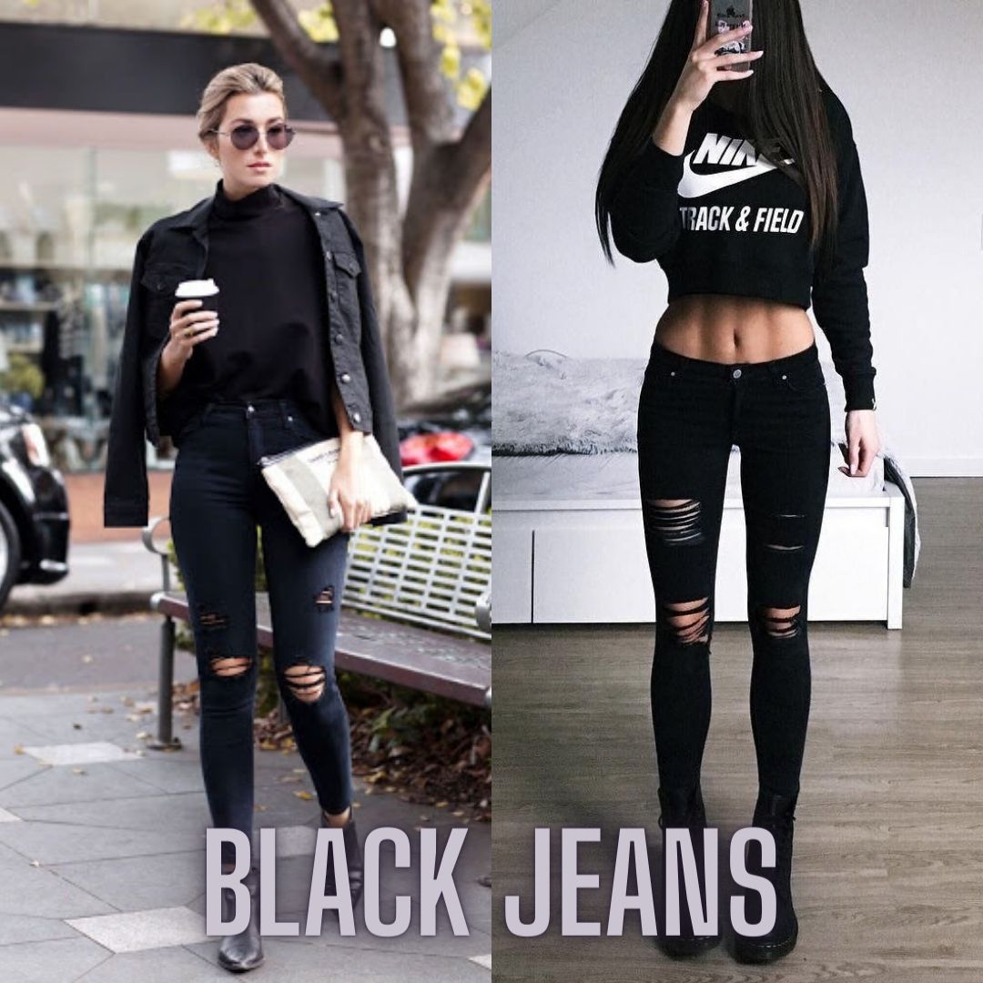 women's black jeans and denim pants