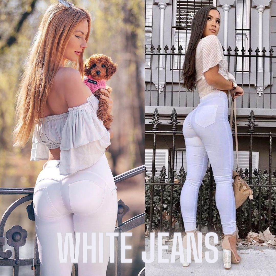 women's white jeans