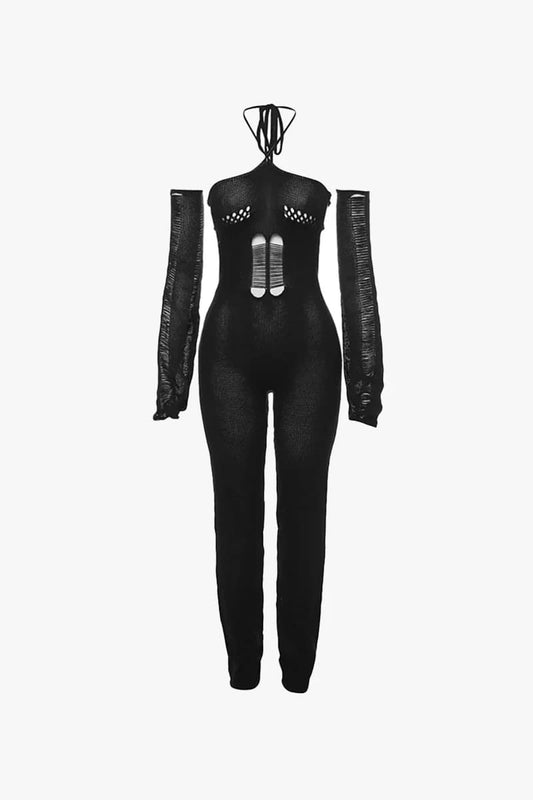 Black Knitted Jumpsuit