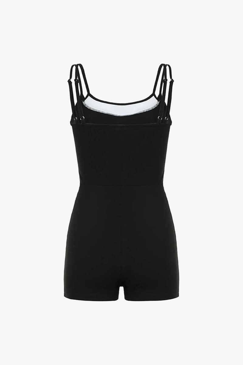 Black Tight Short Romper