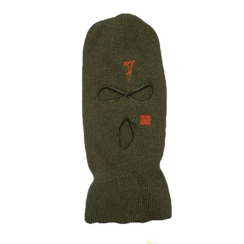 Dark Green Vlone Embroidery 3 Holes Ski Mask Army Balaclava