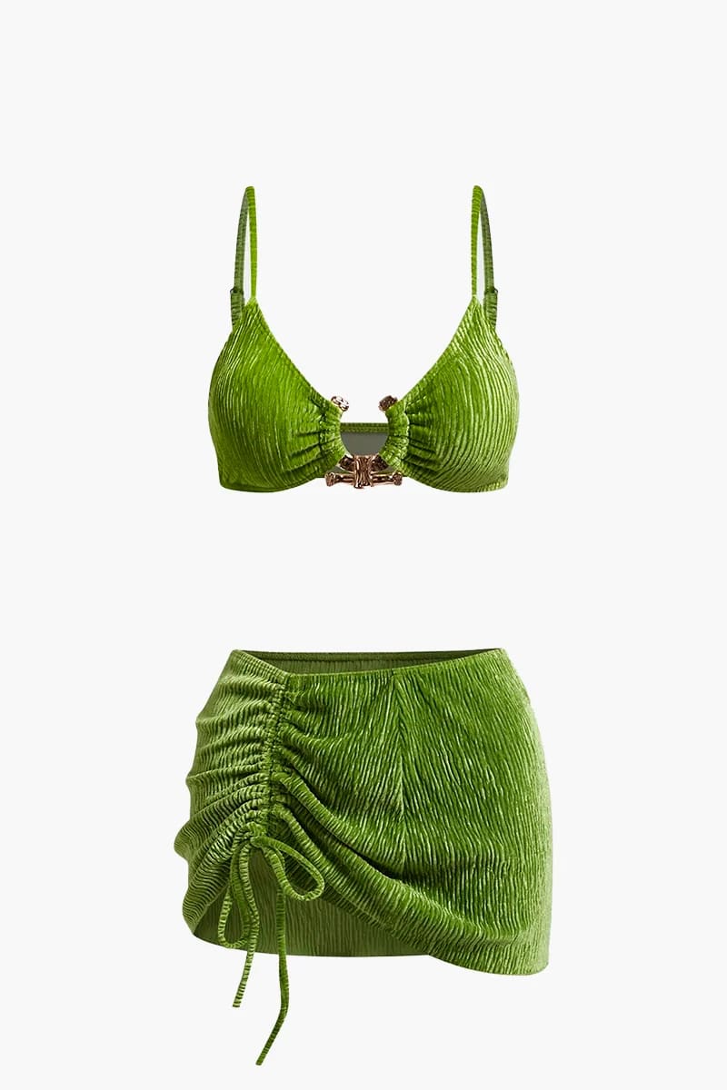 Green Velvet Bikini