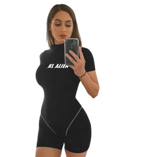 Kl Alien Reflective Black Romper Romper