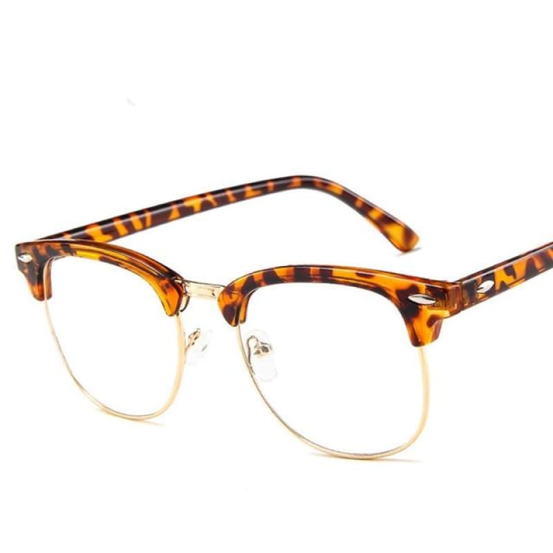 Metal Frame Retro Round Glasses Leopard-T Glasses