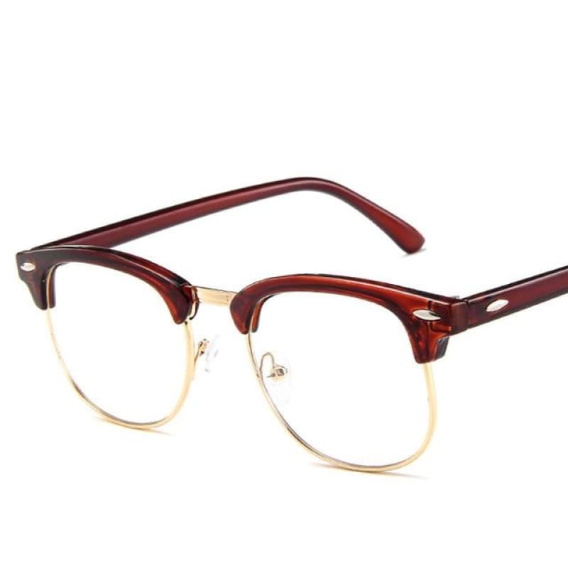 Metal Frame Retro Round Glasses Tea-T Glasses