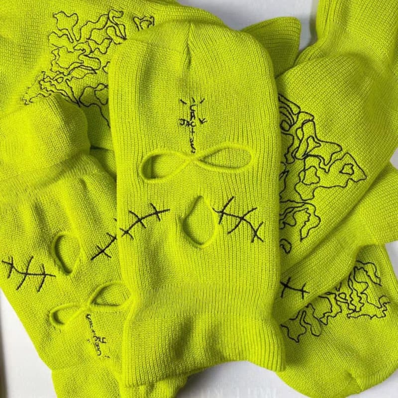 Neon Yellow Cactus Jack Ski Mask Balaclava