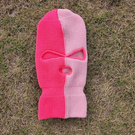 Pink And Rose Three Holes Ski Mask Balaclava