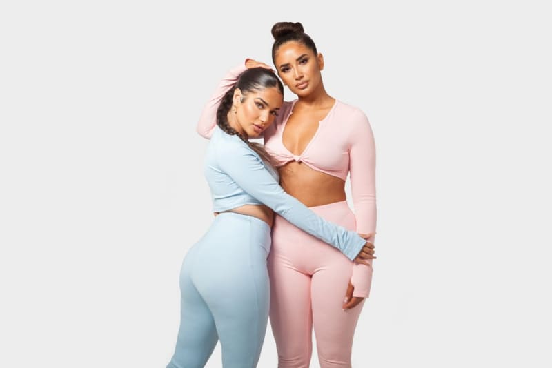 Pink Front Tie Crop Top And High Waist Pant Set Set