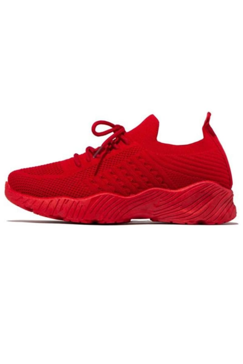 Red Casual Mesh Breathable Vulcanize Shoes