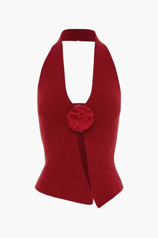 Red Halter Vest