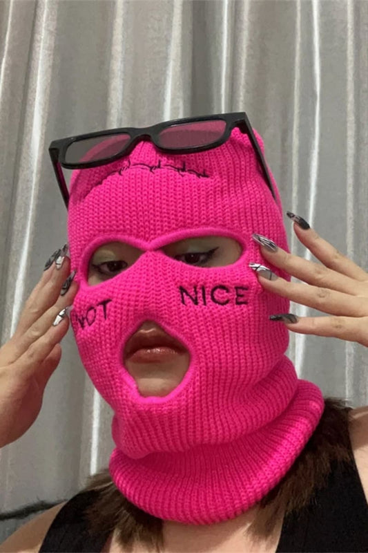 Rose Not Nice Stitches Three Holes Ski Mask Balaclavas