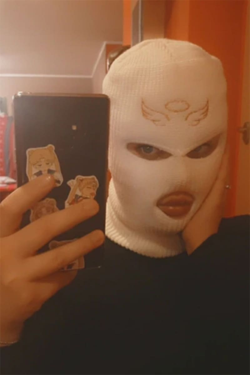 White Angel Wing Embroidery Ski Mask Balaclavas