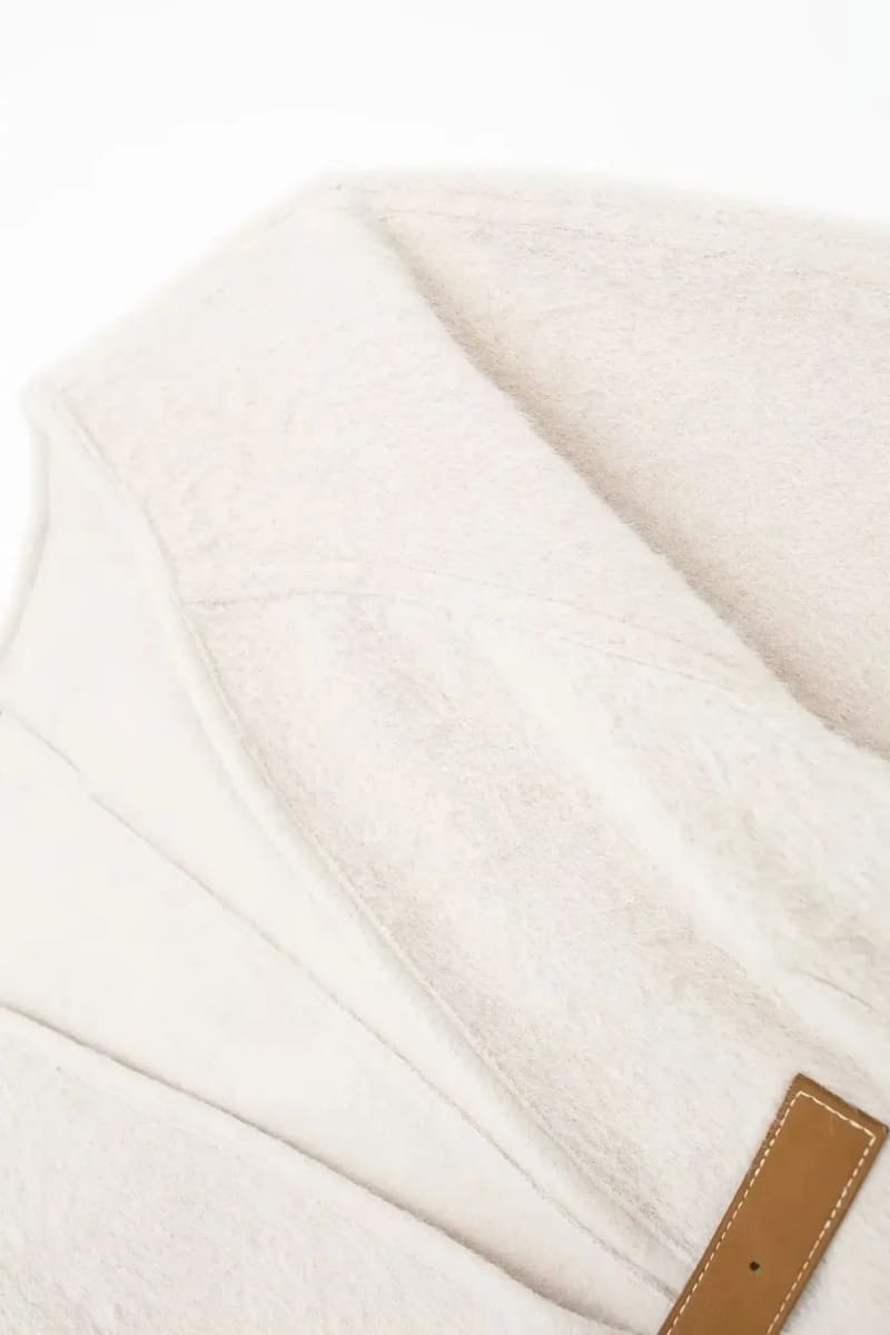 Women’s White Wool Cardigan Jacket