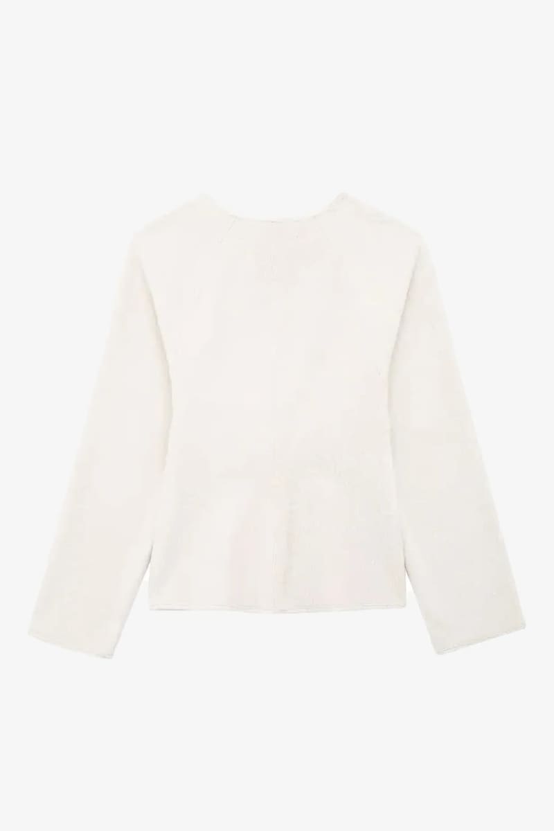 Women’s White Wool Cardigan Jacket