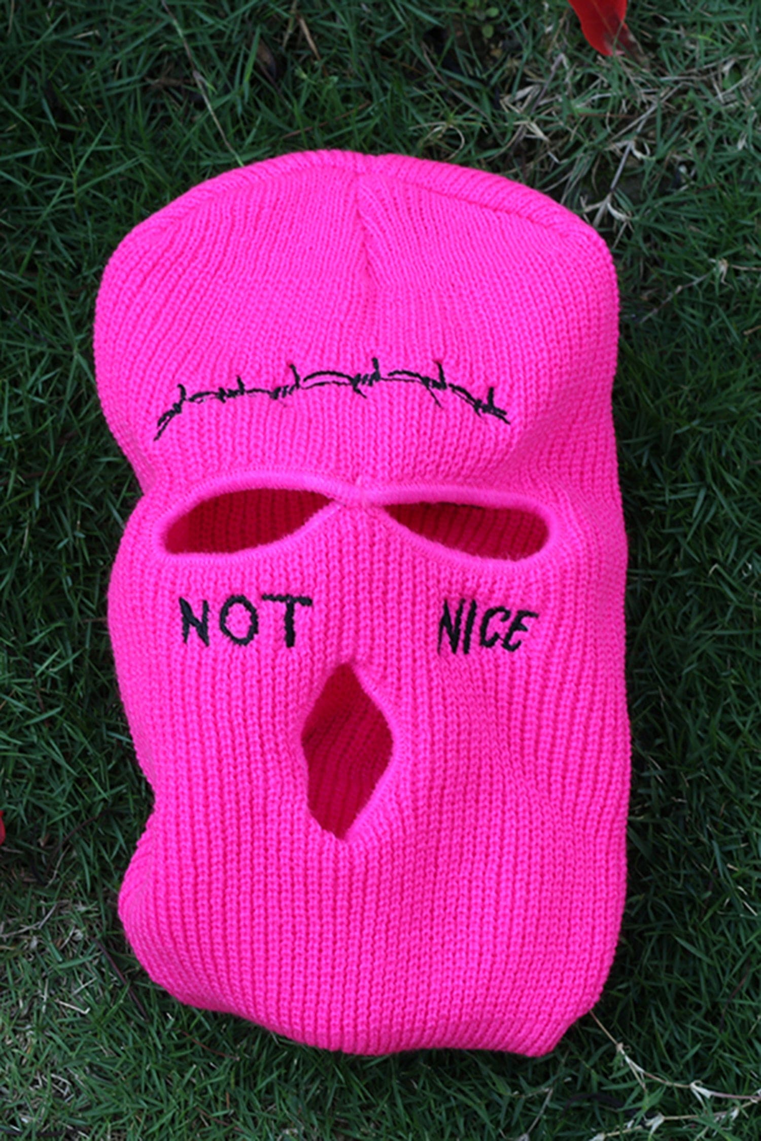 Pink Vlone Embroidery 3 Holes Ski Mask – IRHAZ