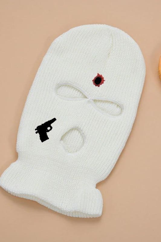 Ski Mask Embroidered Gun, Gun-embroidered Mask, Balaclava Gun Masks